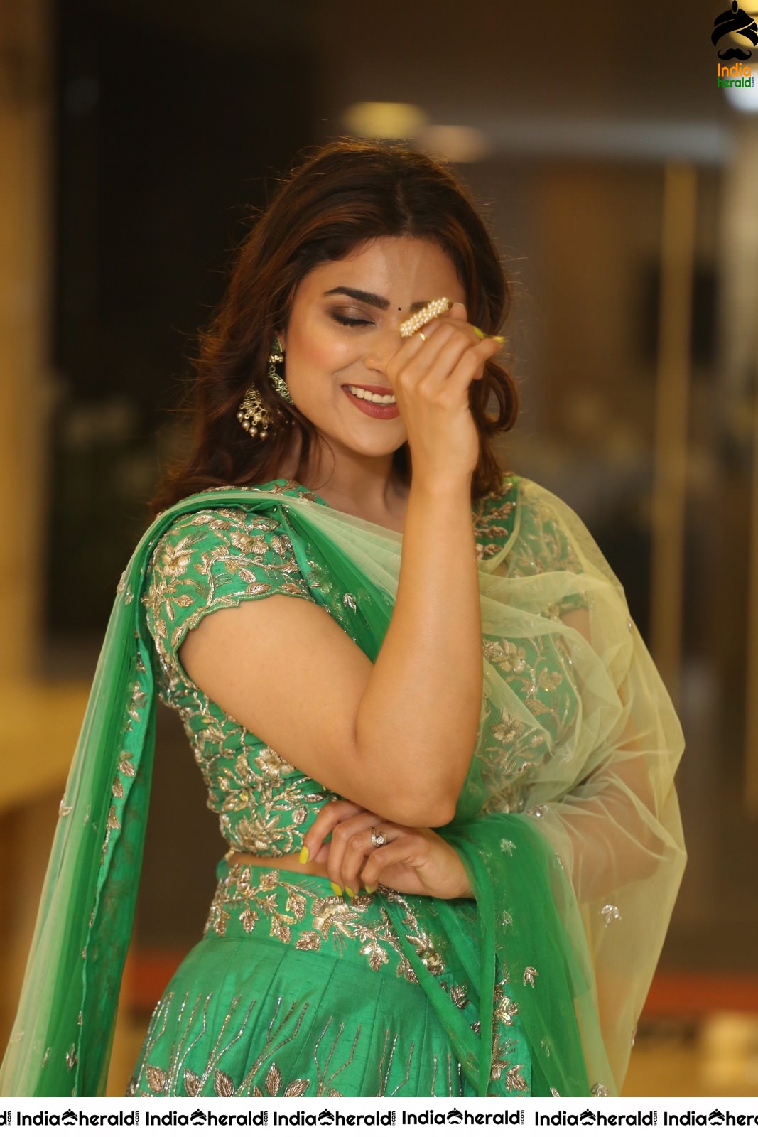 Priyanka Sharma Latest Photos in Green Attire Set 2