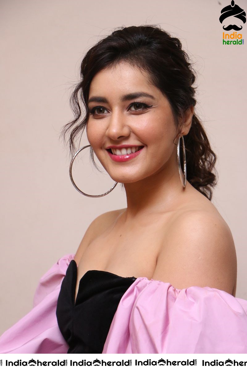 Raashi Khanna Hot from the song launch of her next Telugu release Prati Roju Pandage Set 1