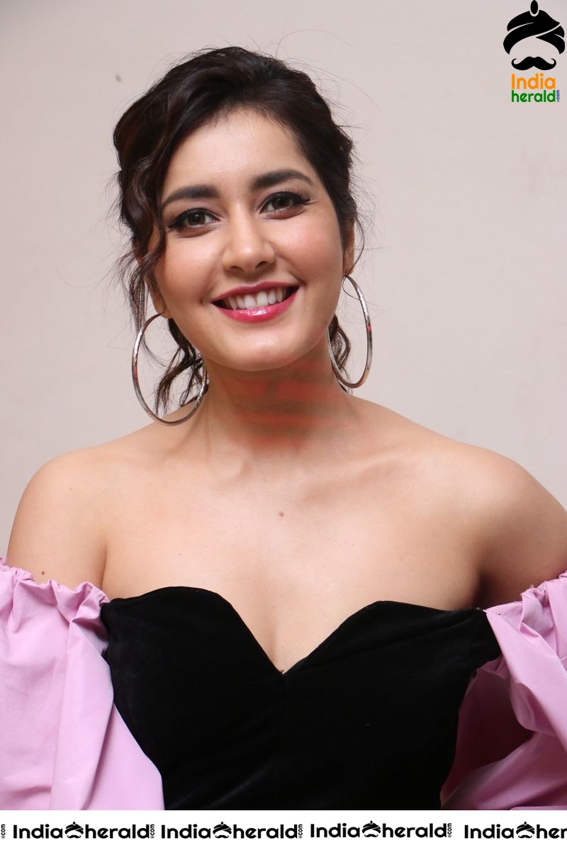 Raashi Khanna Hot from the song launch of her next Telugu release Prati Roju Pandage Set 1