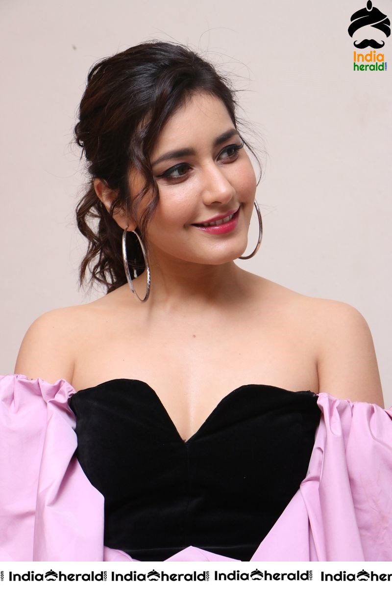 Raashi Khanna Hot from the song launch of her next Telugu release Prati Roju Pandage Set 1