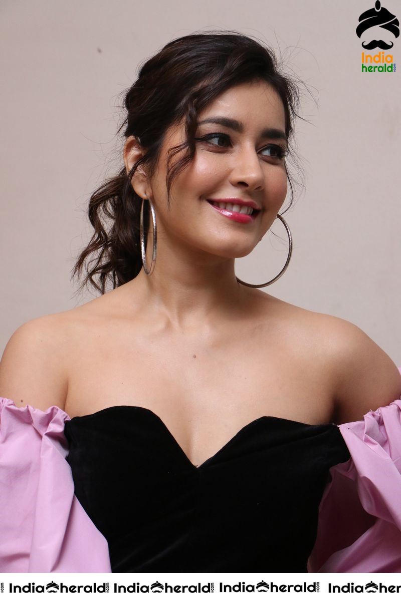 Raashi Khanna Hot from the song launch of her next Telugu release Prati Roju Pandage Set 1