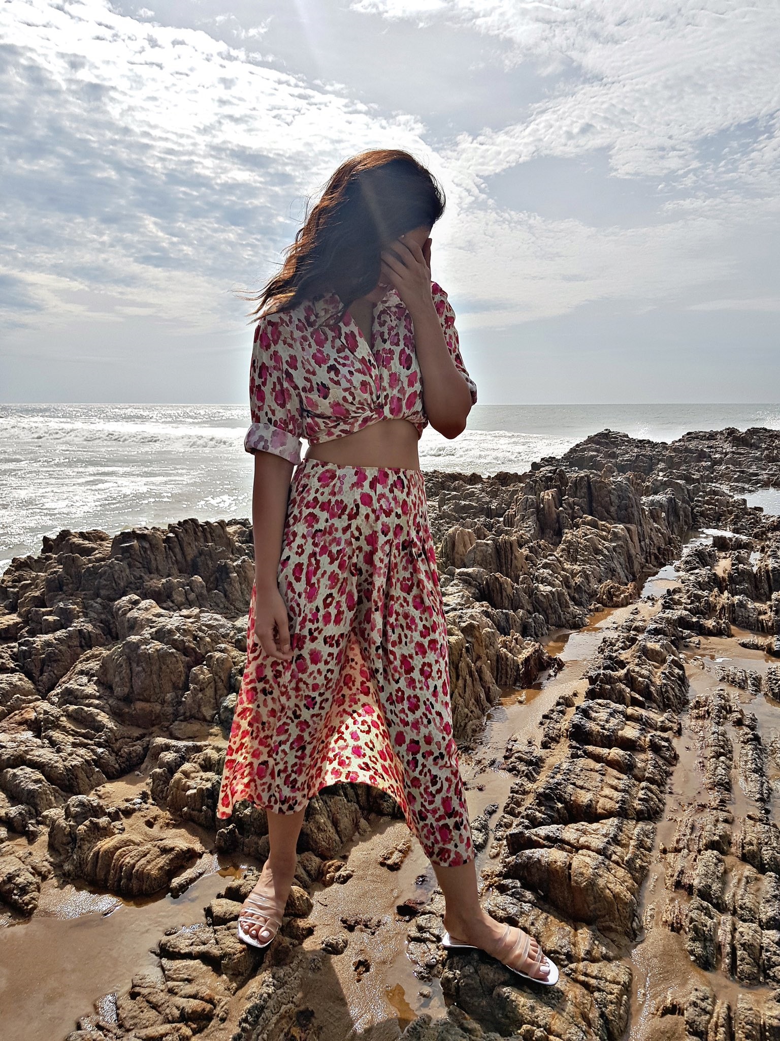 Raashi Khanna Hot In Polka Dots Top And Skirt