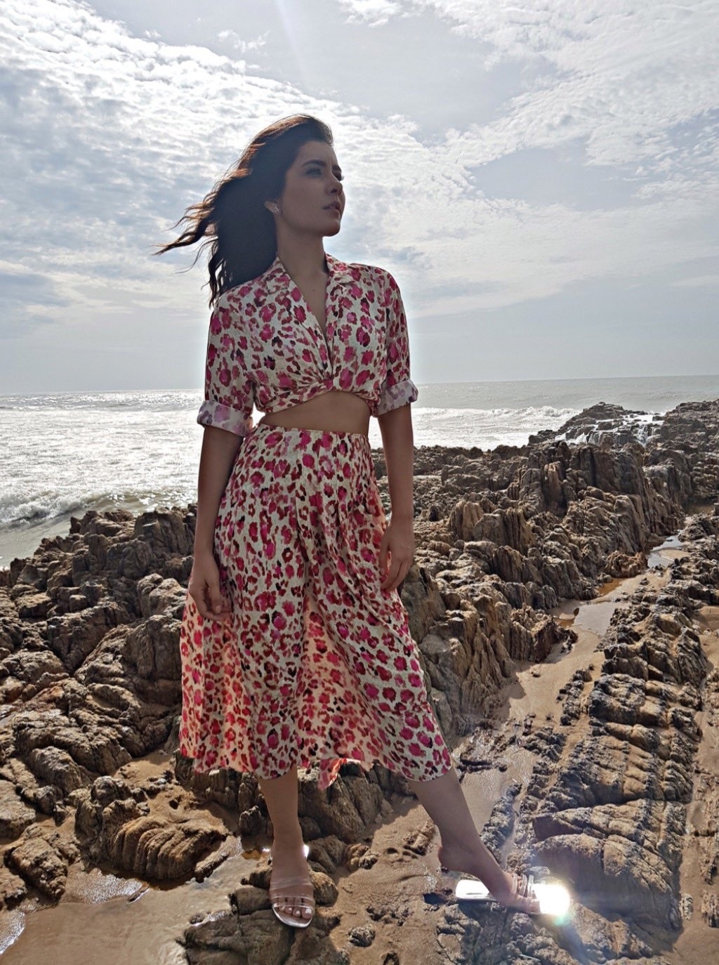 Raashi Khanna Hot In Polka Dots Top And Skirt