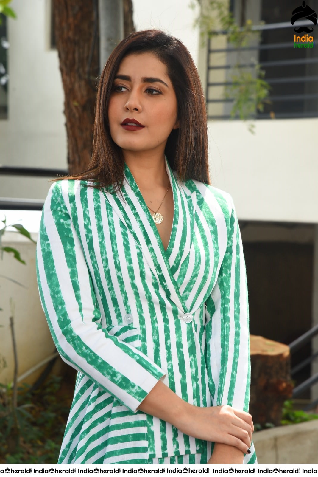 Raashi Khanna Latest Interview Stills in Sky Blue Attire Set 2