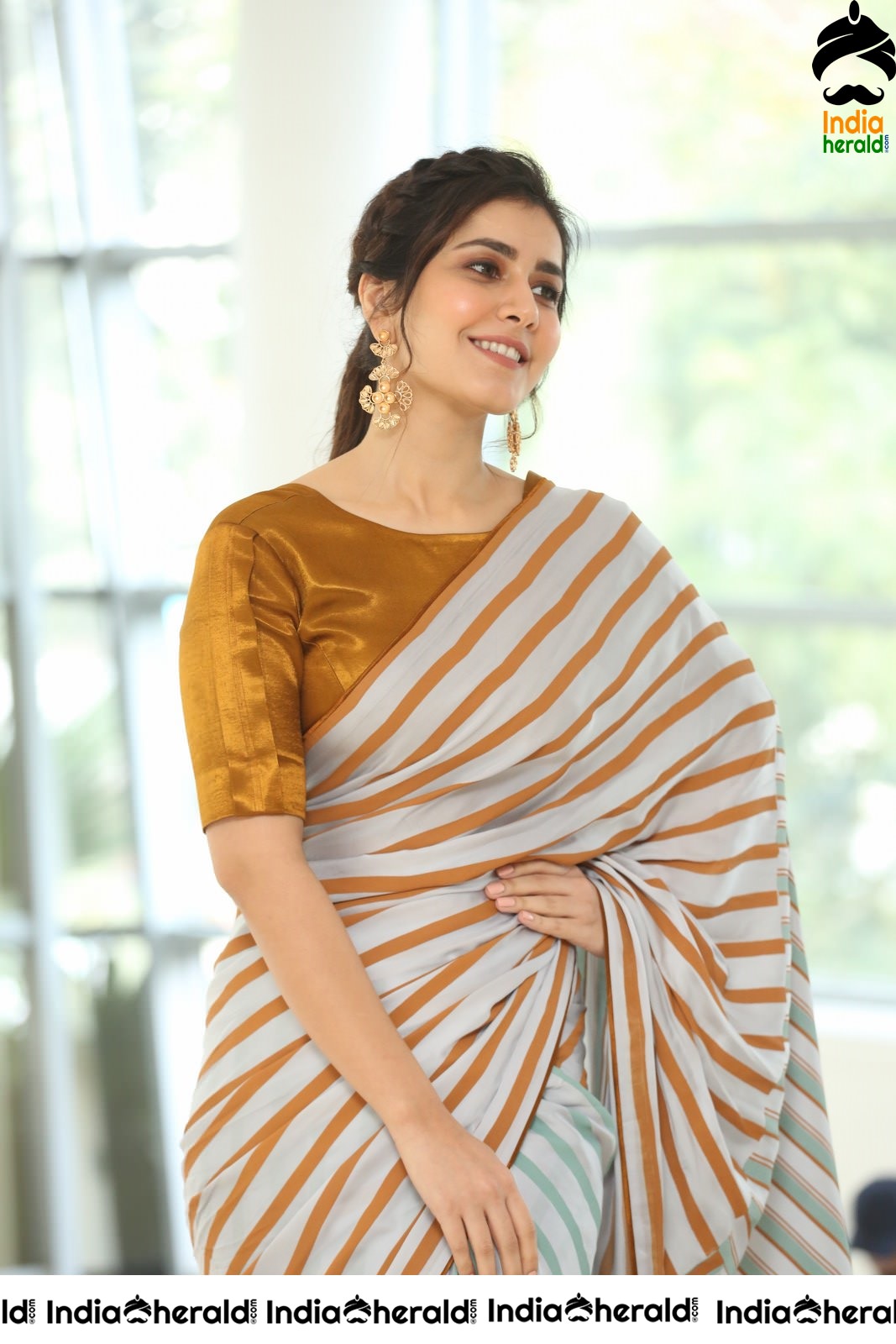 Raashi Khanna Looking Elegant in Recent Saree Photoshoot Set 2