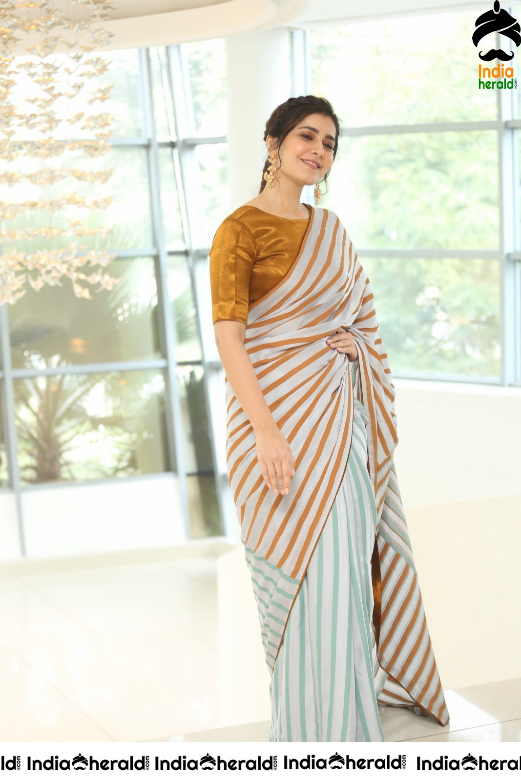 Raashi Khanna Looking Elegant in Recent Saree Photoshoot Set 2