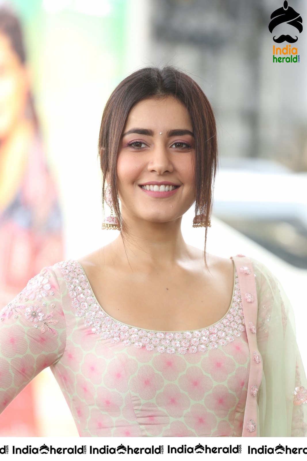 Raashi Khanna Looking like an Angel in this Light Color Dress Set 2