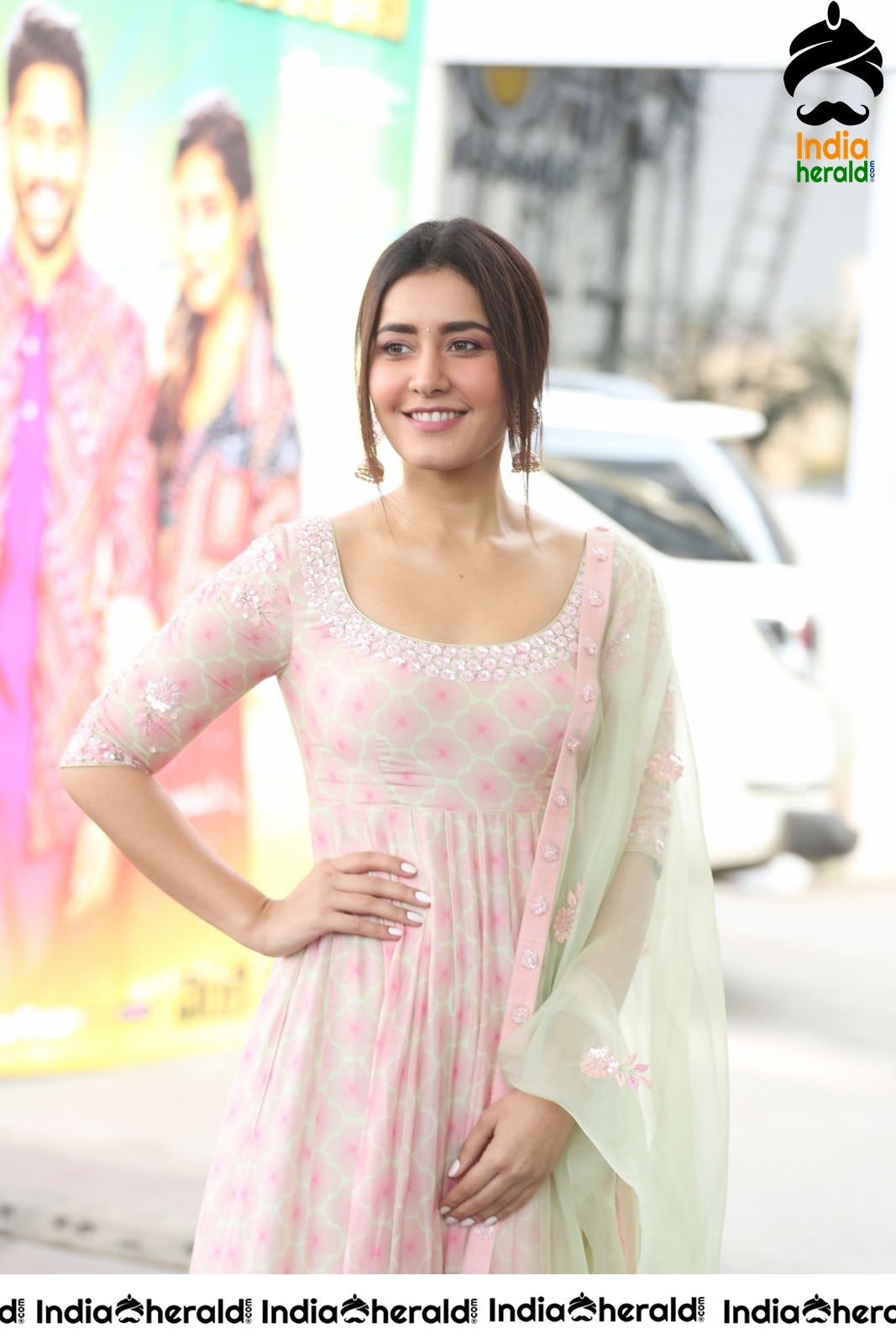 Raashi Khanna Looking like an Angel in this Light Color Dress Set 2