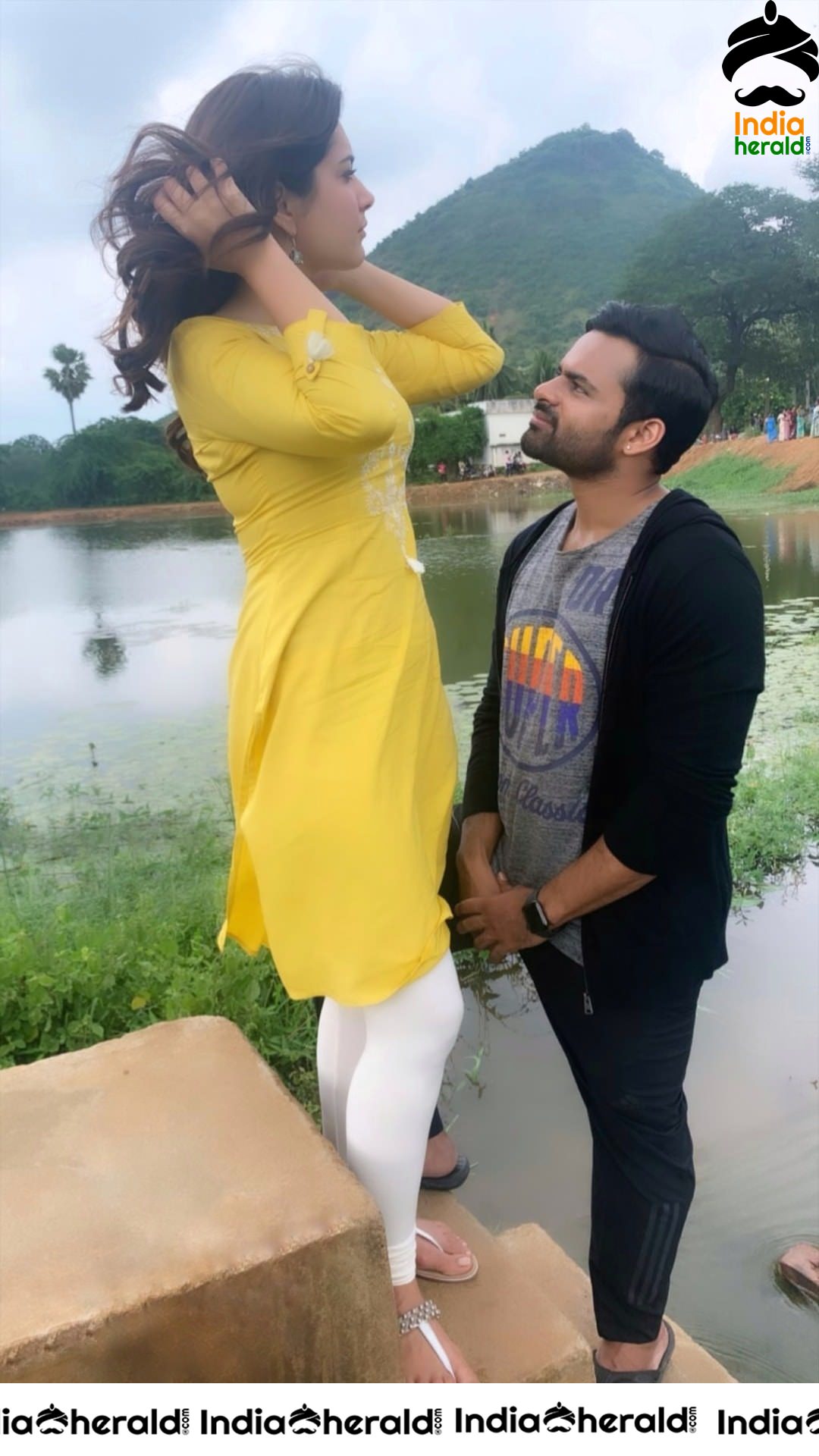 Raashi Khanna Selfies With Sai Dharam Tej