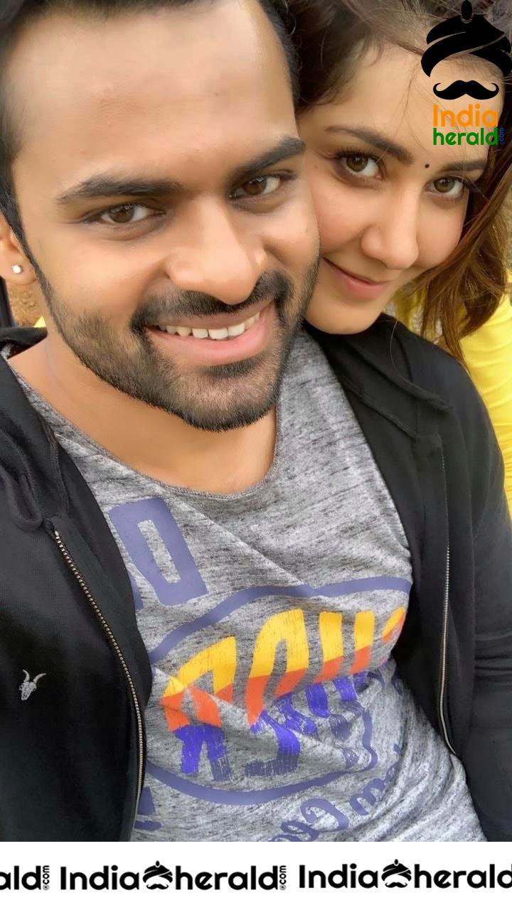 Raashi Khanna Selfies With Sai Dharam Tej