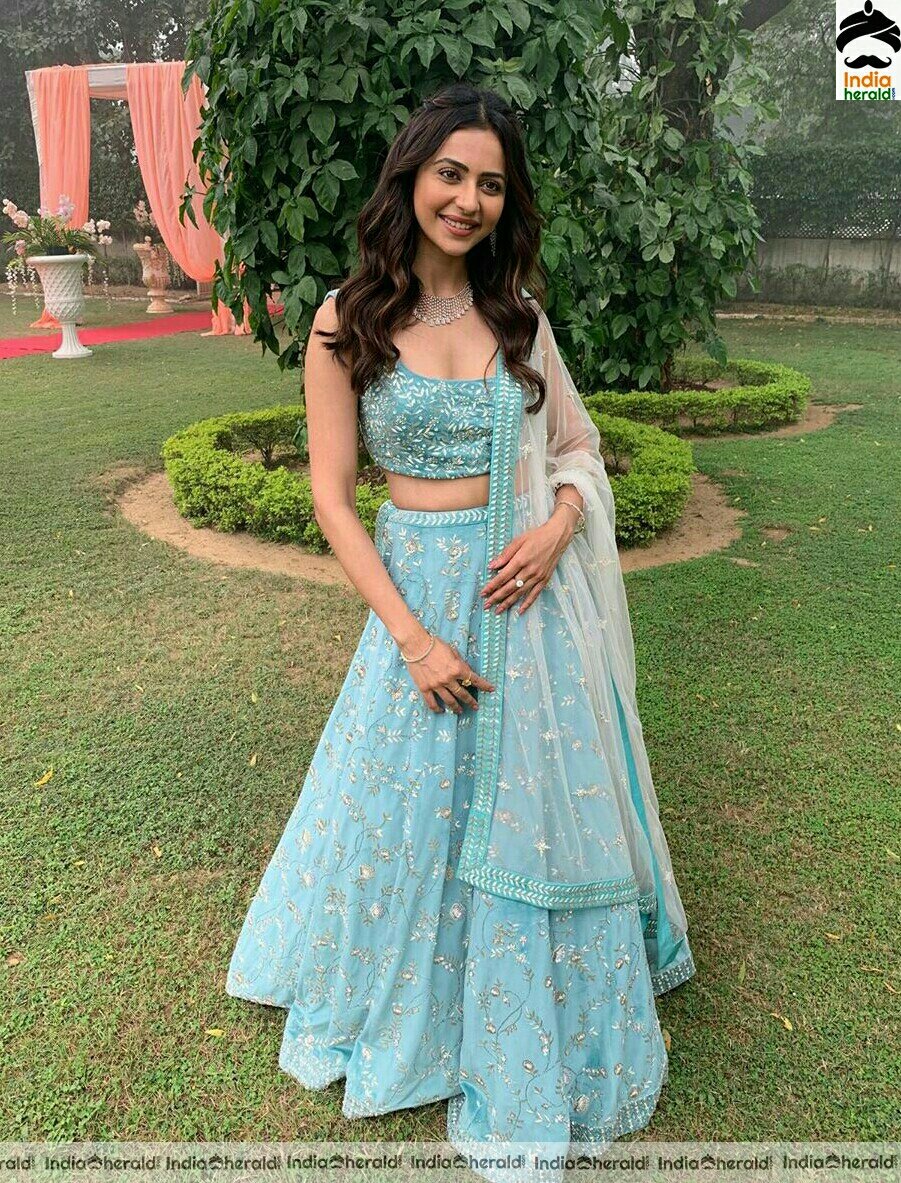 Rakul Preet Cute and Hot Blue Dress Stills