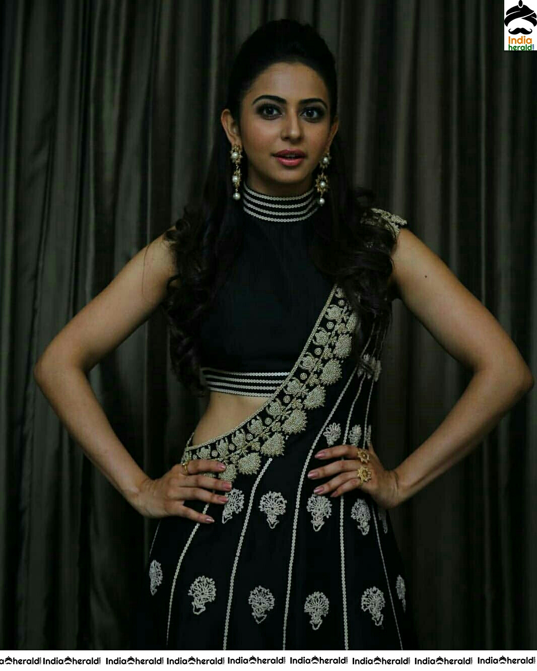 Rakul Preet Cute Black Dress Stills