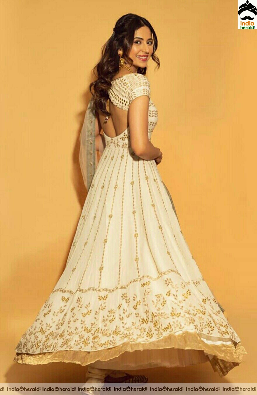 Rakul Preet Cute Sandel Dress Stills