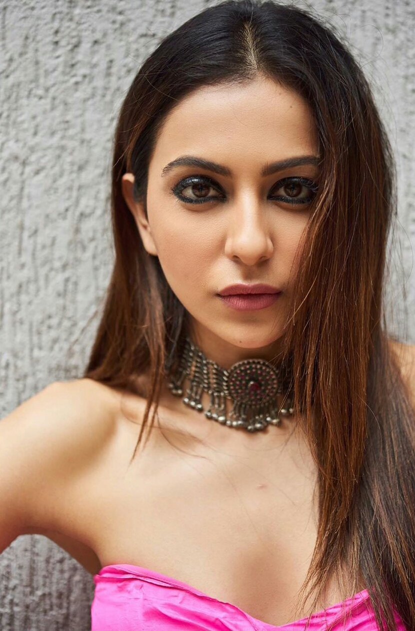 Rakul Preet Hot And Seducing In Cleavage Exposing Dress