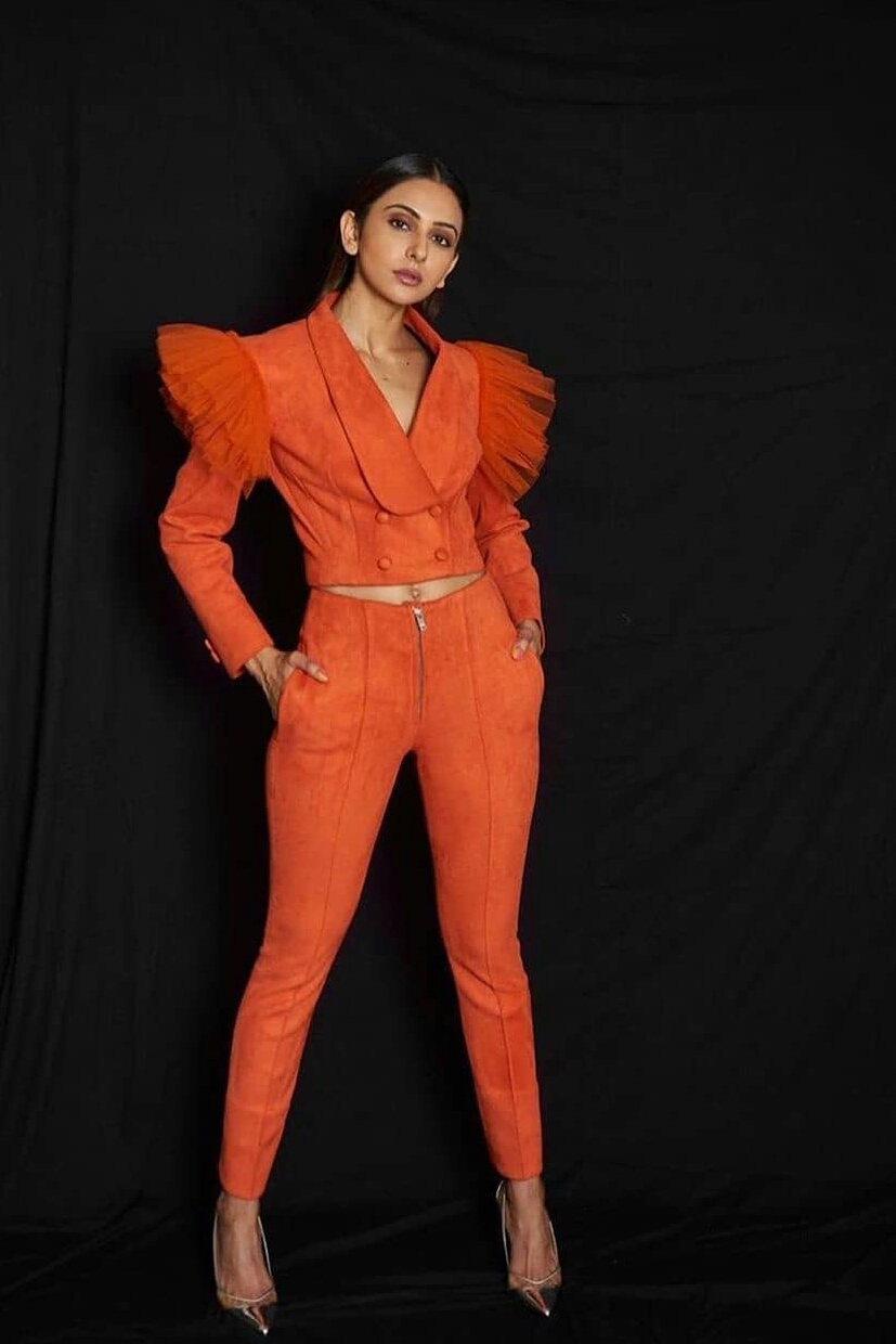 Rakul Preet Hot In Orange Photo Shoot