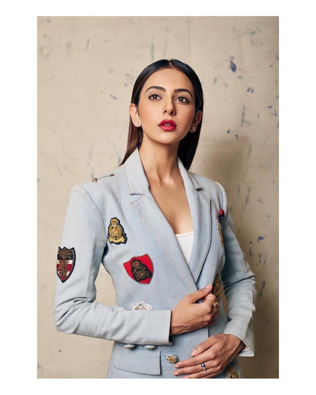 Rakul Preet In A Funky Coat While Posting For A Photo Shoot