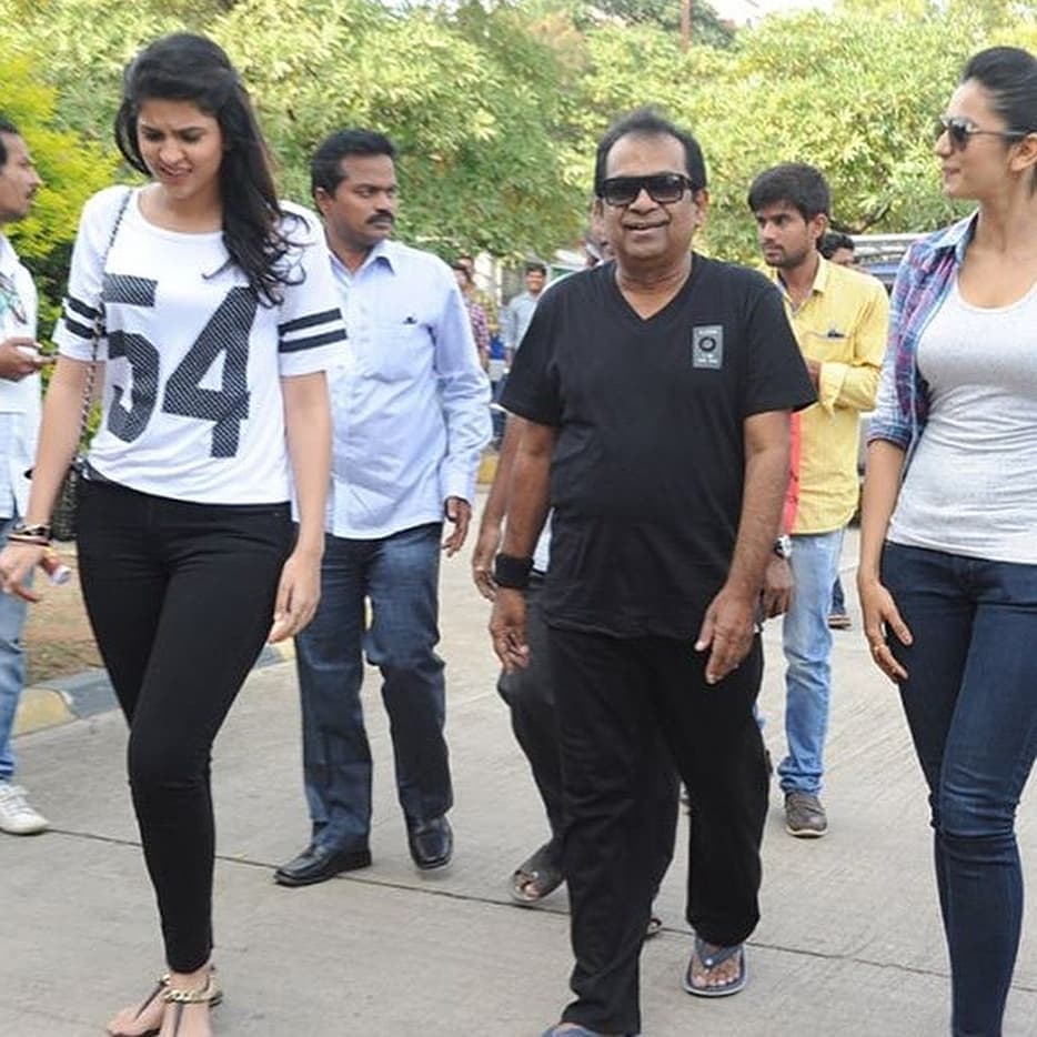 Rakul Preet In Tight Tops With Comedy Actor Brahmanandam