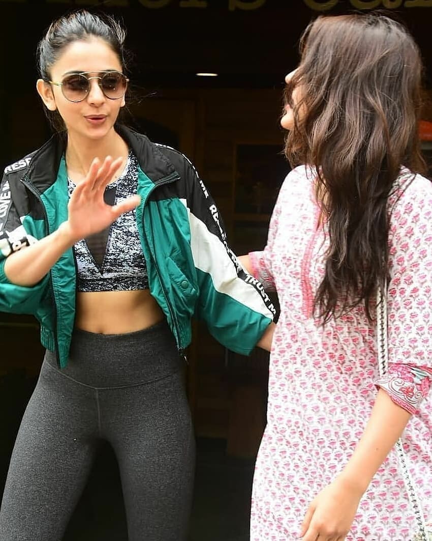 Rakul Preet Spotted Outside In Farmers Cafe
