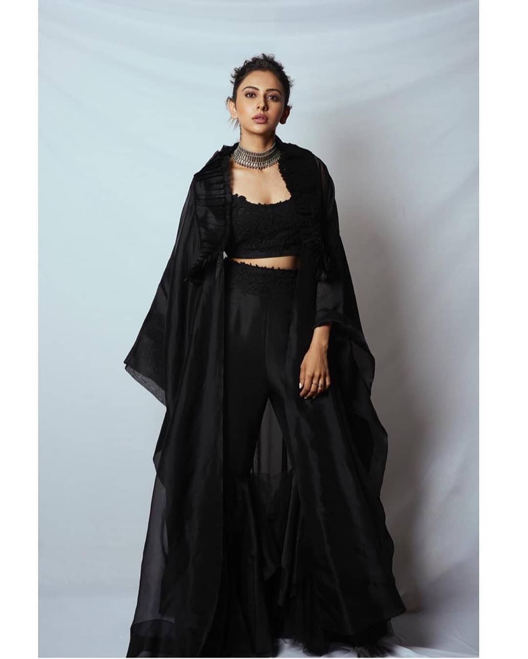 Rakul Vivacious In Black Attire