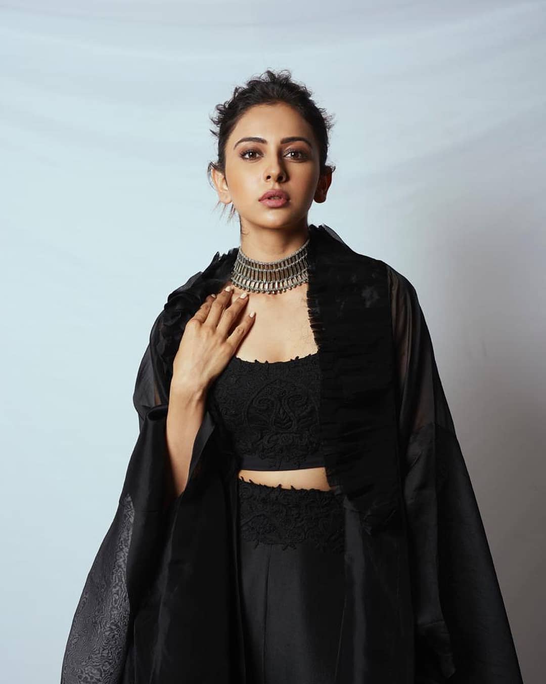 Rakul Vivacious In Black Attire