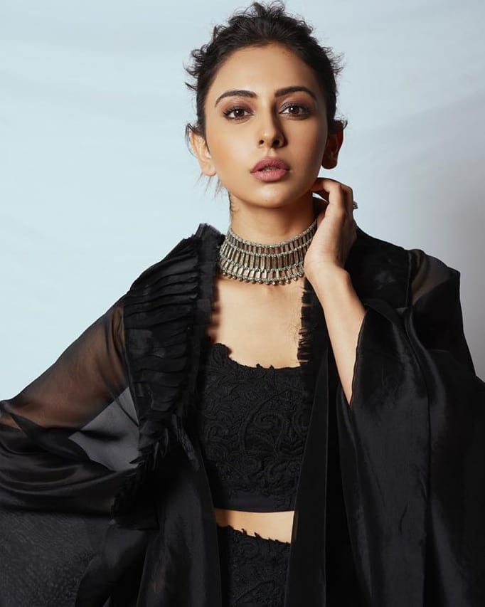 Rakul Vivacious In Black Attire