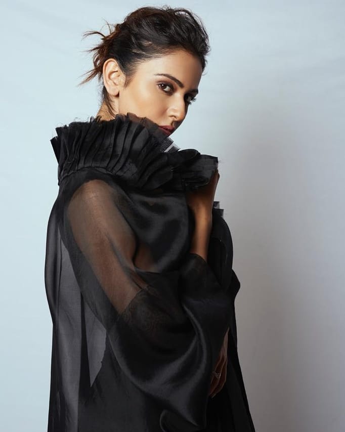 Rakul Vivacious In Black Attire