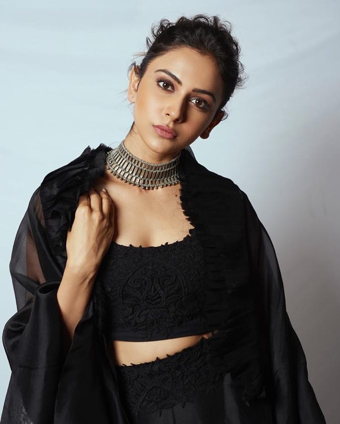 Rakul Vivacious In Black Attire