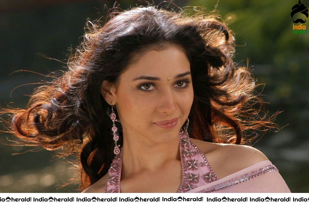 Rare Hot Photos of Tamannaah Saree Stripping and Enjoyed by Hero under Rain Set 1