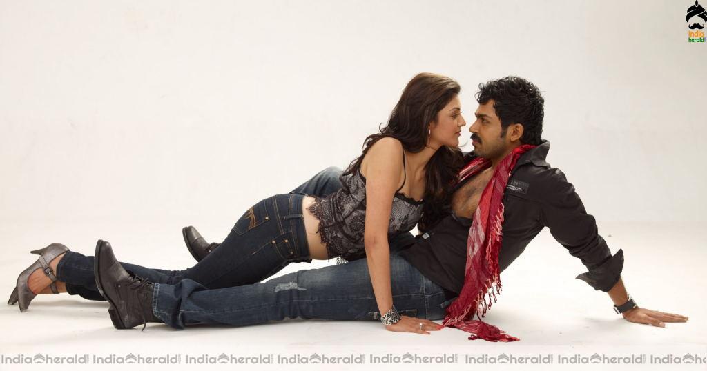 Rare Hot Photoshoot Clicks of Kajal Aggarwal with Karthi Set 1