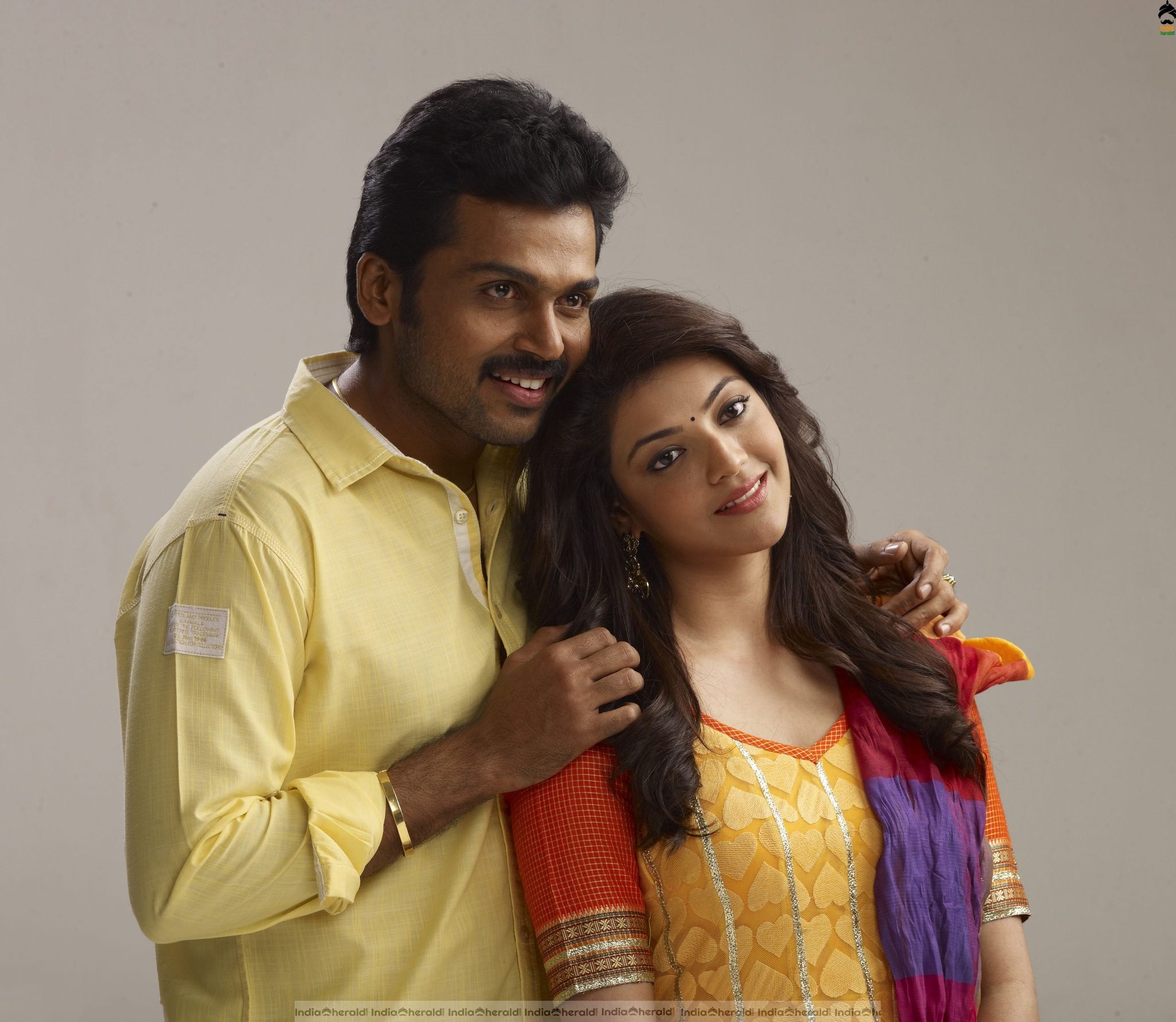 Rare Hot Photoshoot Clicks of Kajal Aggarwal with Karthi Set 1