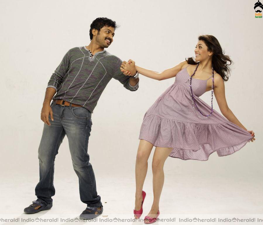 Rare Hot Photoshoot Clicks of Kajal Aggarwal with Karthi Set 2