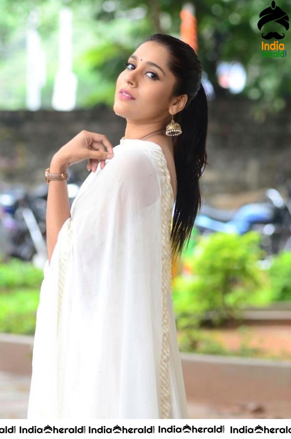 Rashmi Gautam Hot in White Dress Shoot Stills