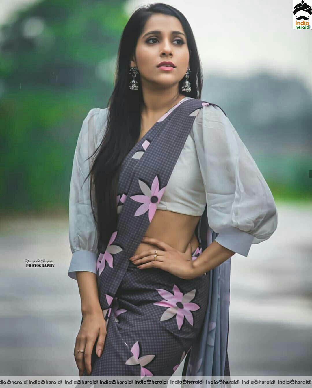 Rashmi Gautam Latest Saree Stills