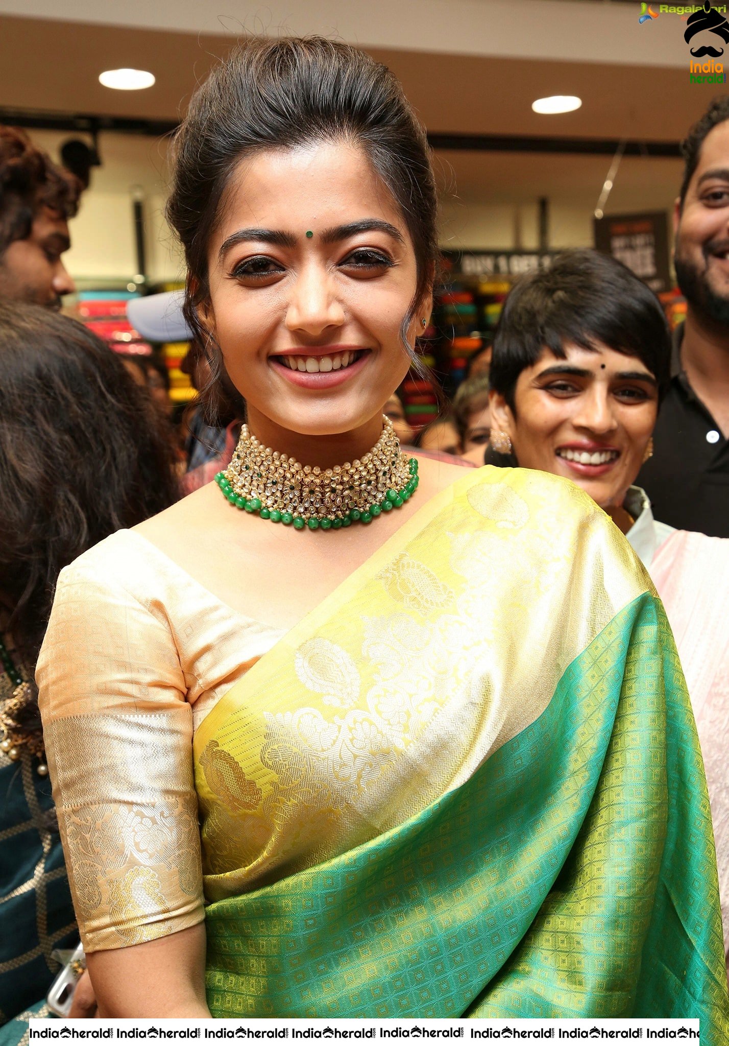 Rashmika Mandanna at KLM Fashion Mall inauguration Vanasthalipuram