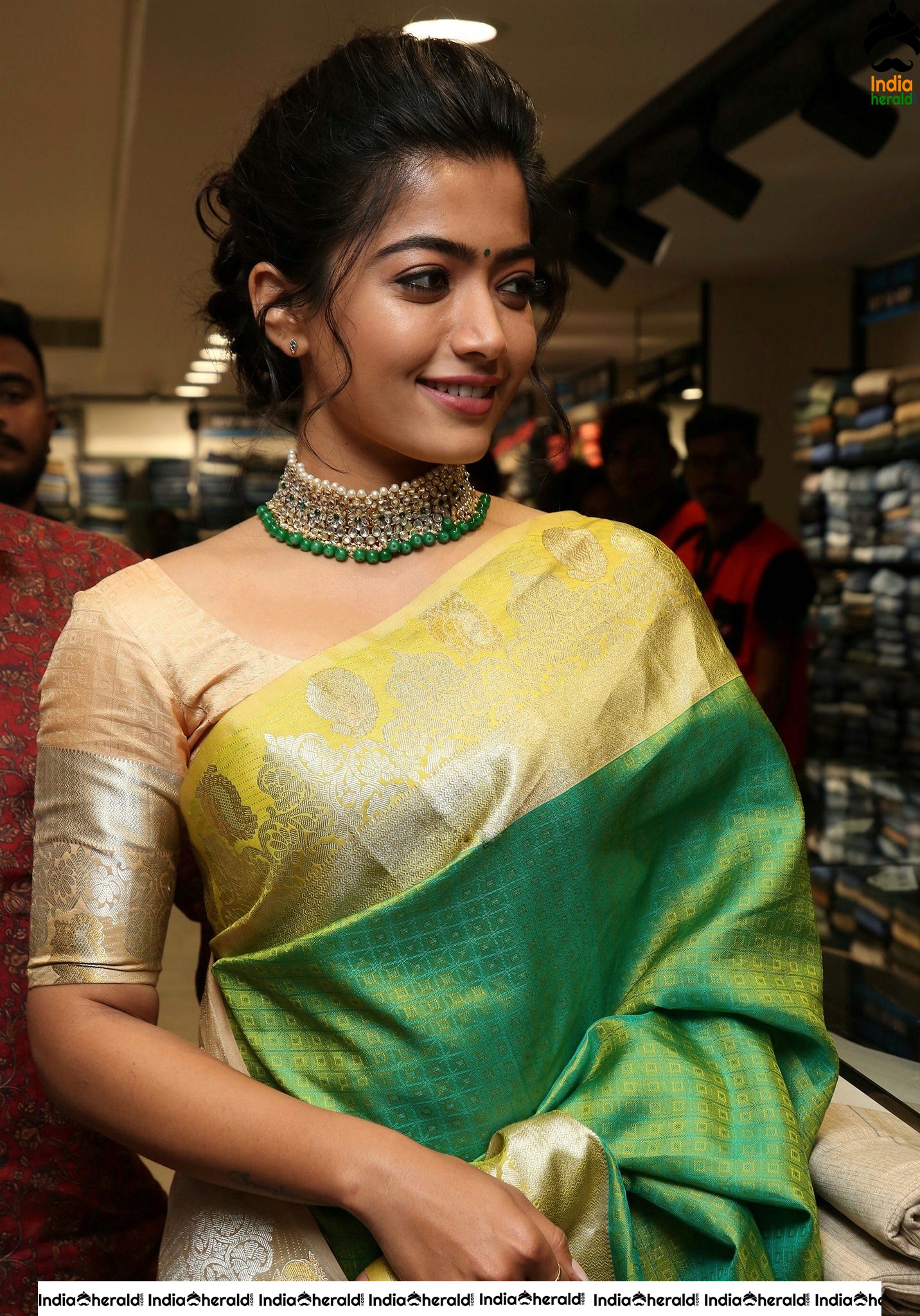Rashmika Mandanna at KLM Fashion Mall inauguration Vanasthalipuram