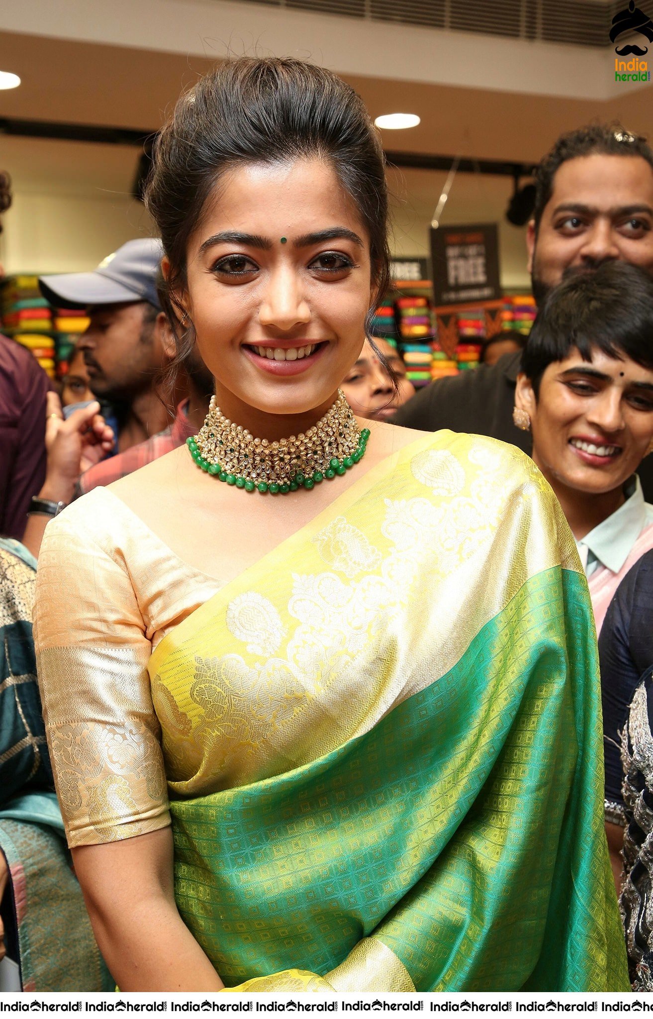 Rashmika Mandanna at KLM Fashion Mall inauguration Vanasthalipuram