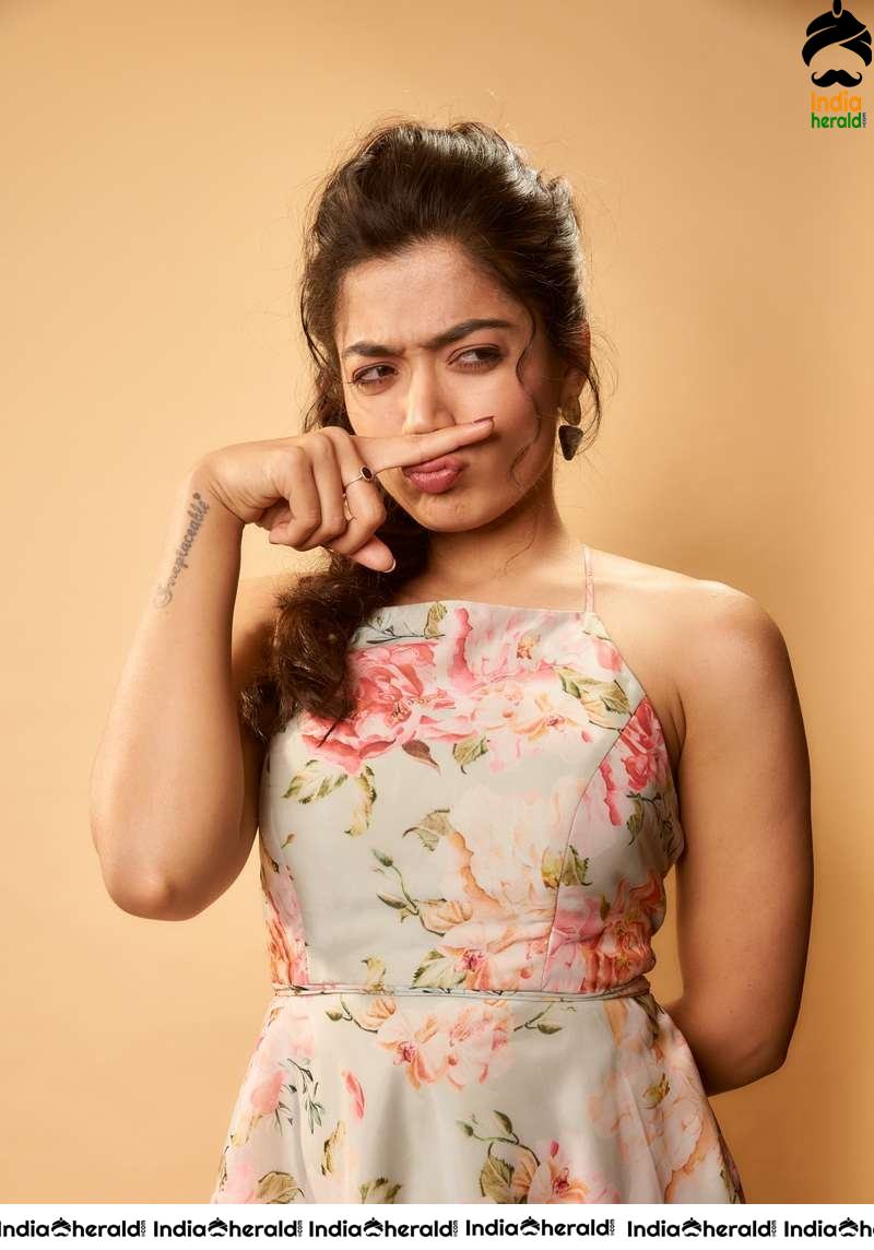 Rashmika Mandanna Cute and Adorable Expressions in this latest Photoshoot Set 1