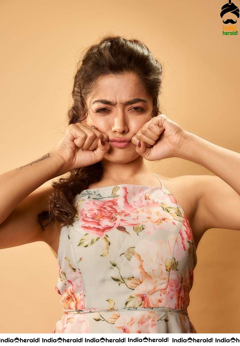 Rashmika Mandanna Cute and Adorable Expressions in this latest Photoshoot Set 1