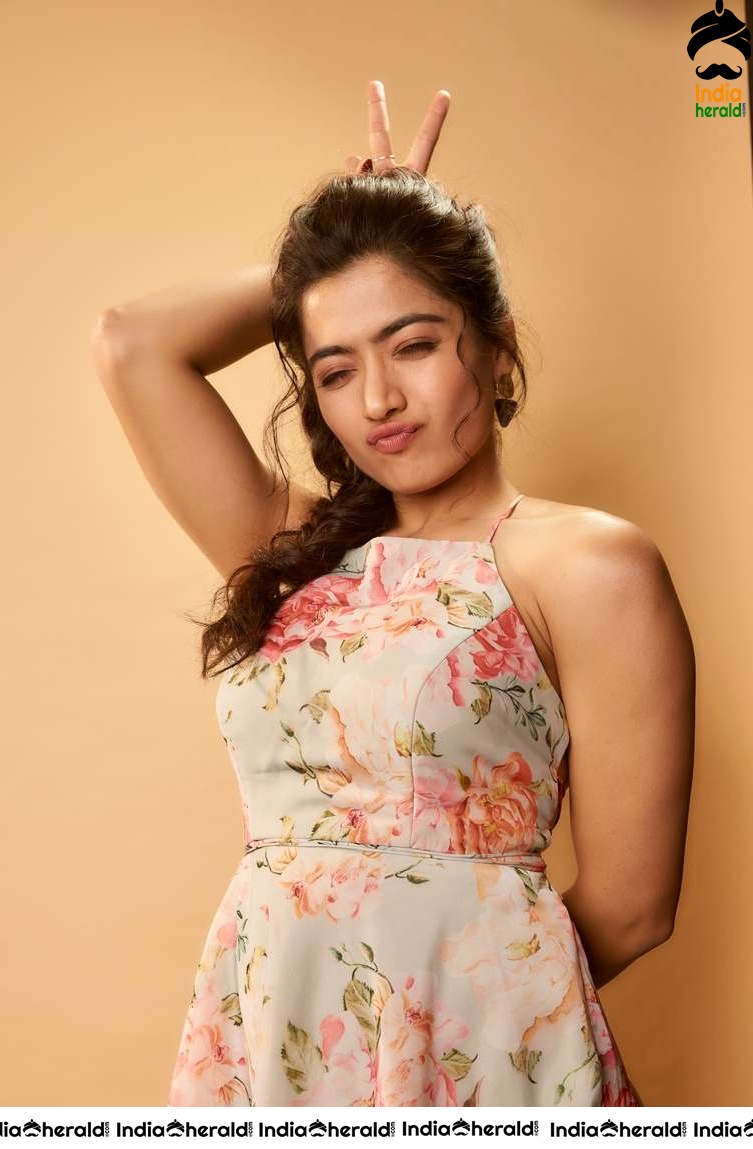 Rashmika Mandanna Cute and Adorable Expressions in this latest Photoshoot Set 1
