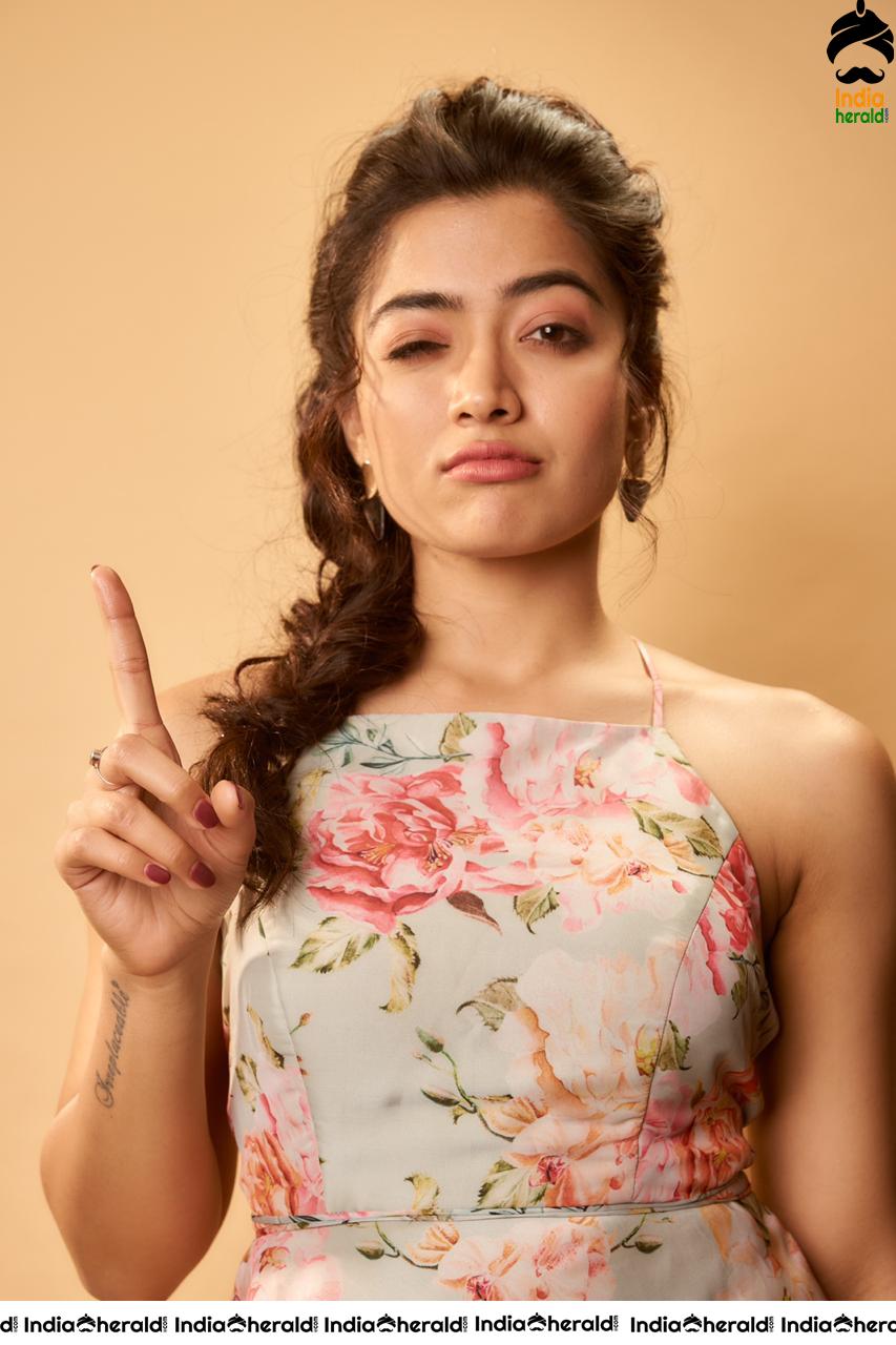 Rashmika Mandanna Cute and Adorable Expressions in this latest Photoshoot Set 2