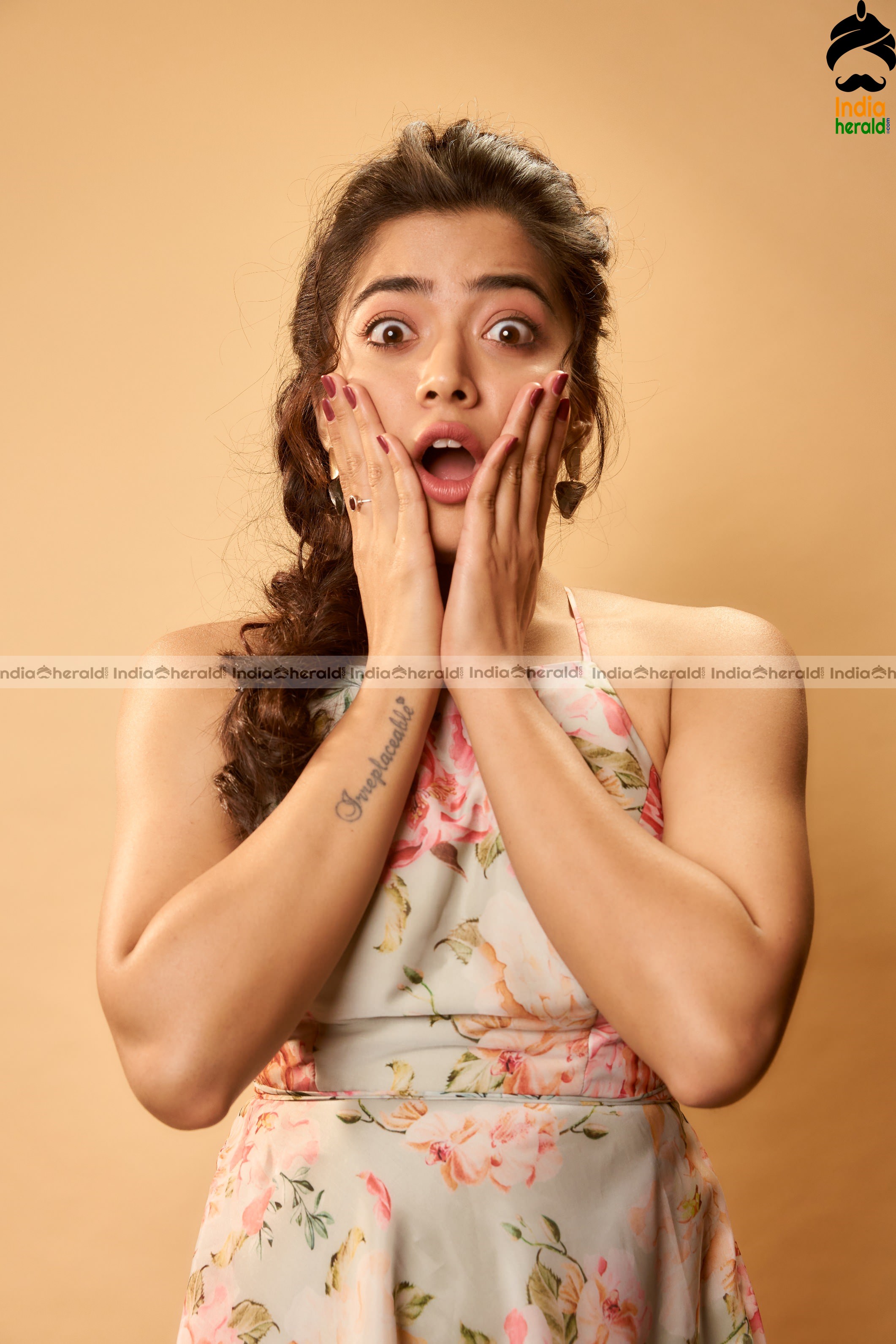 Rashmika Mandanna Hot Cute Adorable Expression Meme Concept Photoshoot HD Stills Set 3