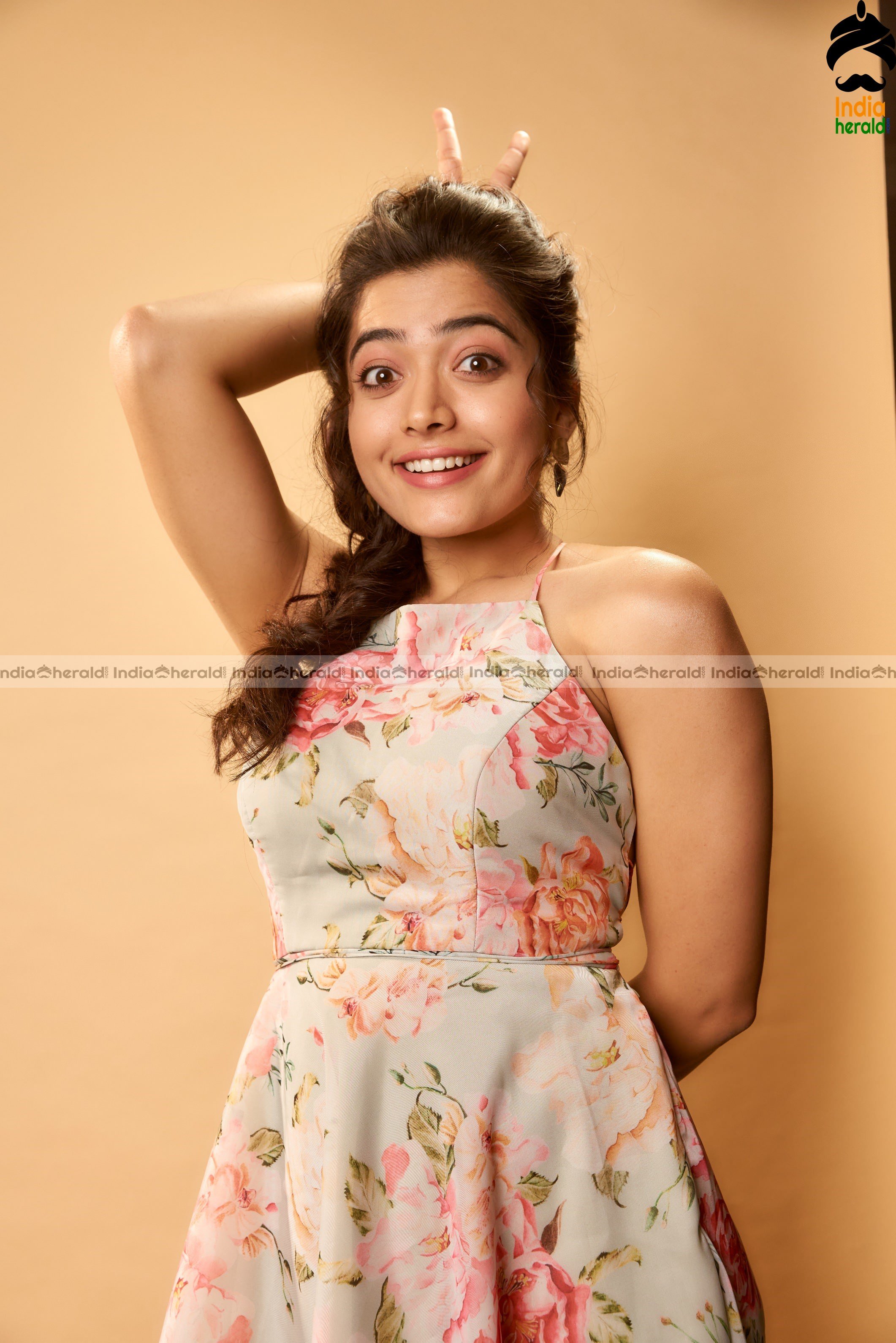 Rashmika Mandanna Hot Cute Adorable Expression Meme Concept Photoshoot HD Stills Set 4