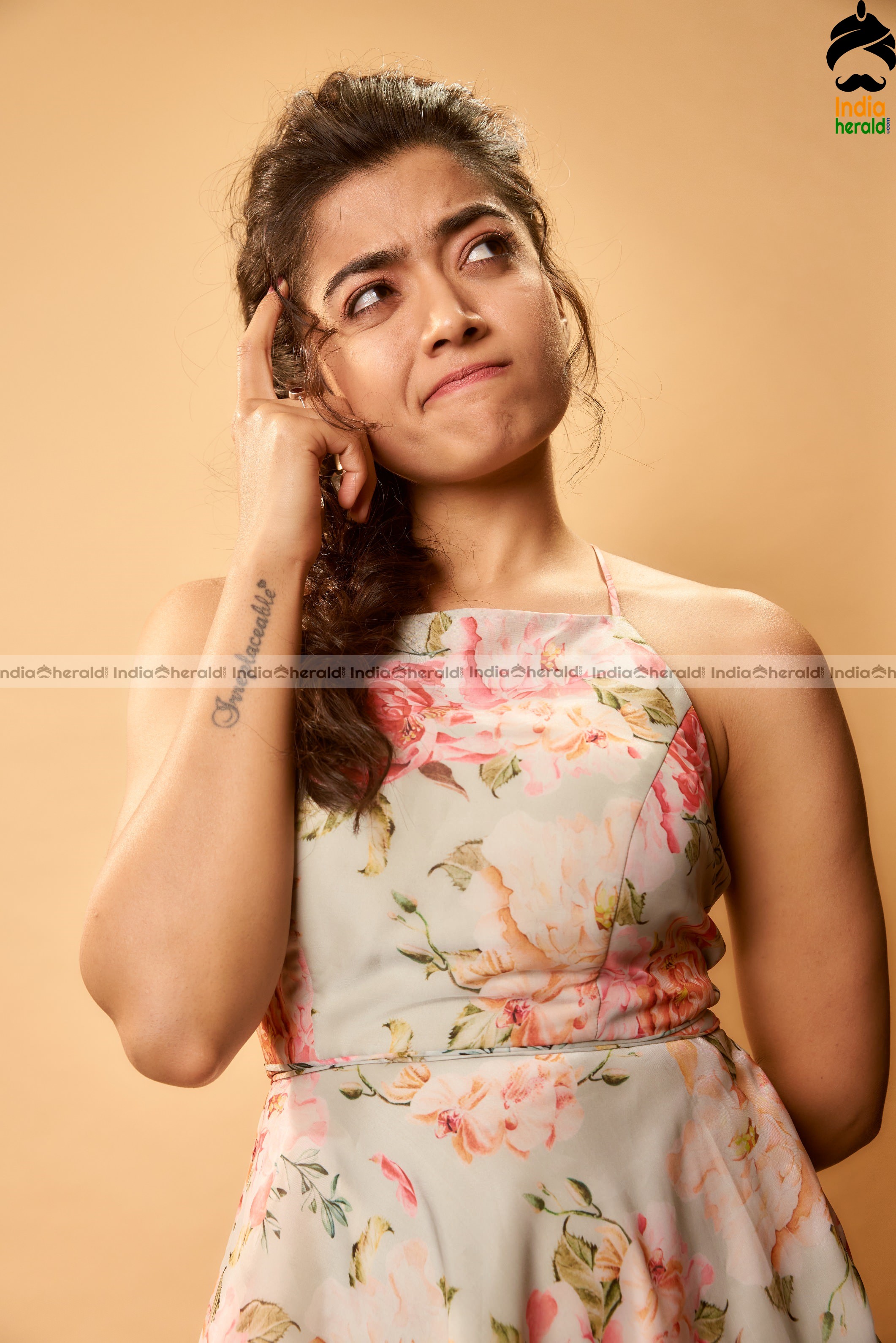 Rashmika Mandanna Hot Cute Adorable Expression Meme Concept Photoshoot HD Stills Set 4