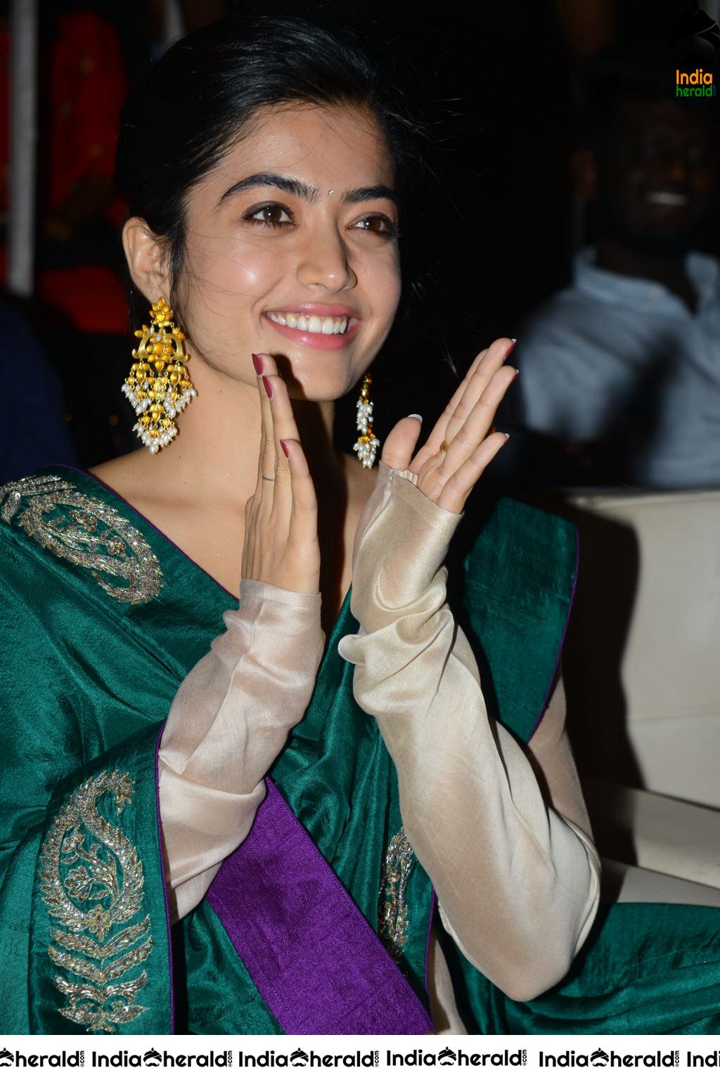 Rashmika Mandanna is all smiles and happy at Bheeshma success event