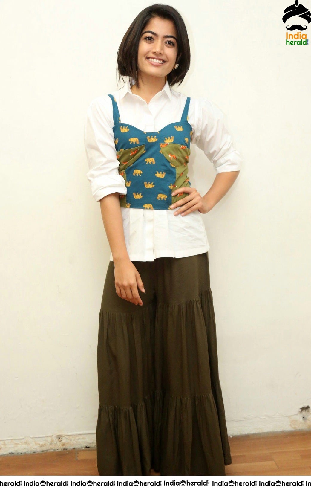 Rashmika Mandanna Latest Hot Clicks In An Unique Dress