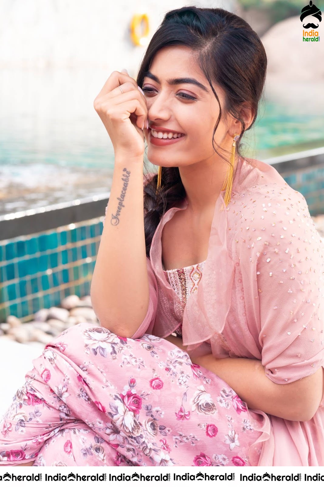 Rashmika Mandanna Latest Photoshoot by Poolside