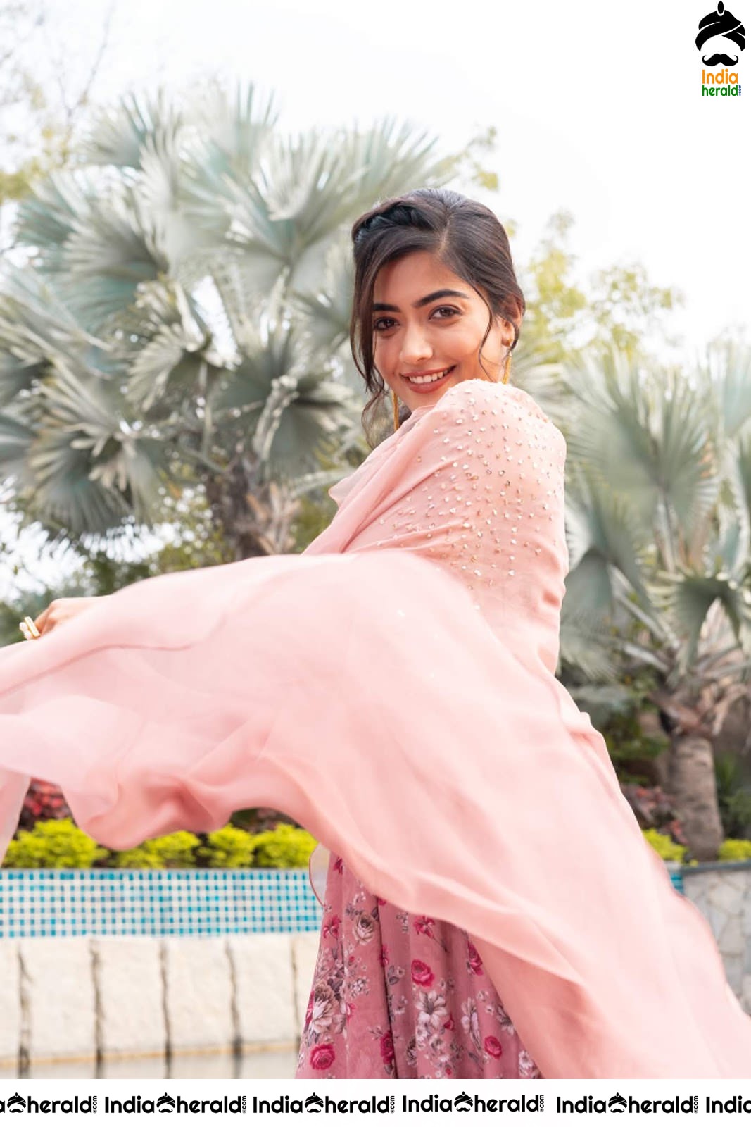Rashmika Mandanna Latest Photoshoot by Poolside