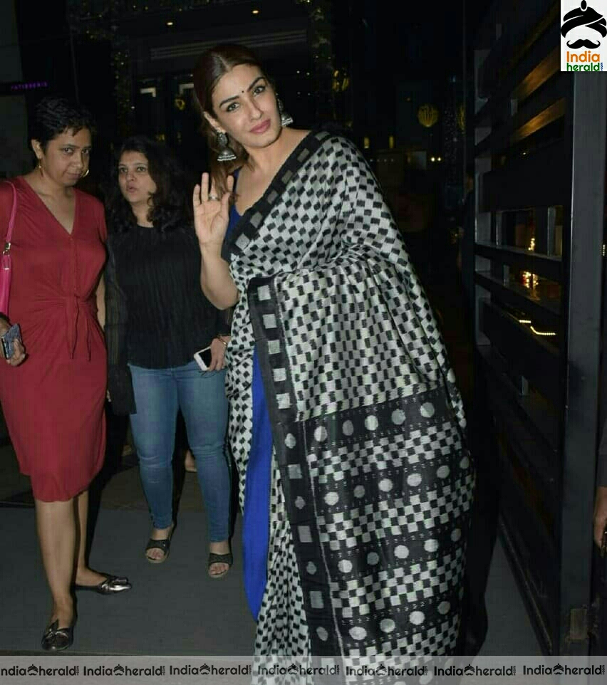 Raveena Tandon Spotted At Yautcha In BKC