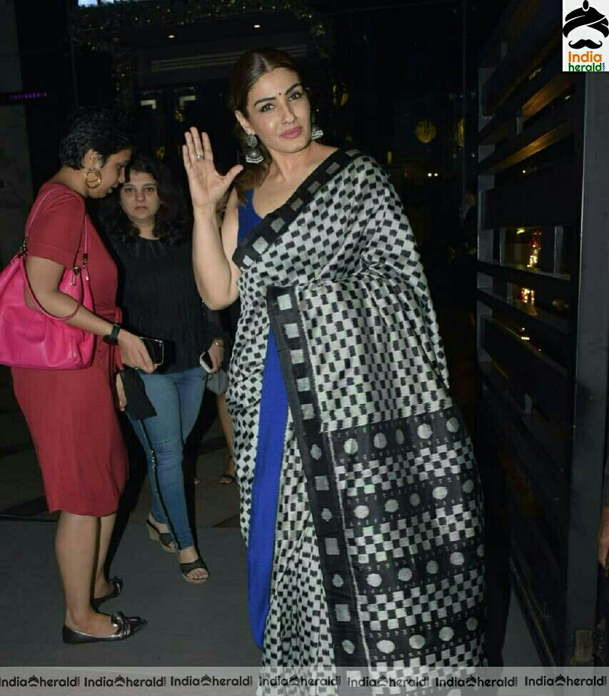 Raveena Tandon Spotted At Yautcha In BKC