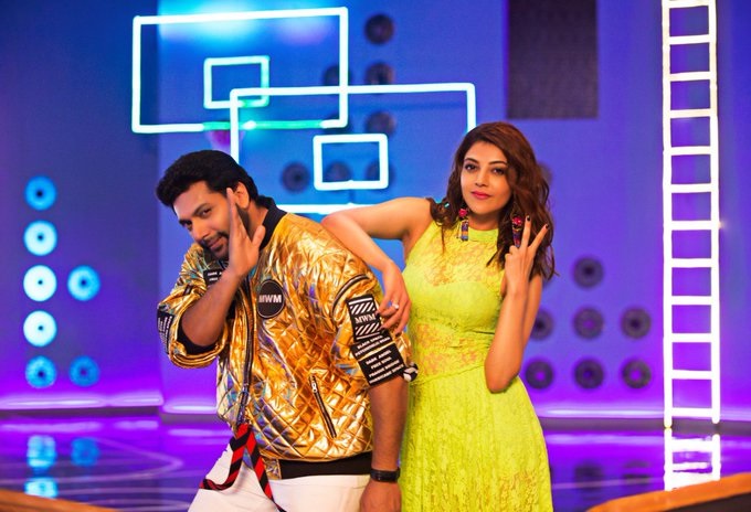 Ravi And Kajal Aggarwal Stills From Comali Movie